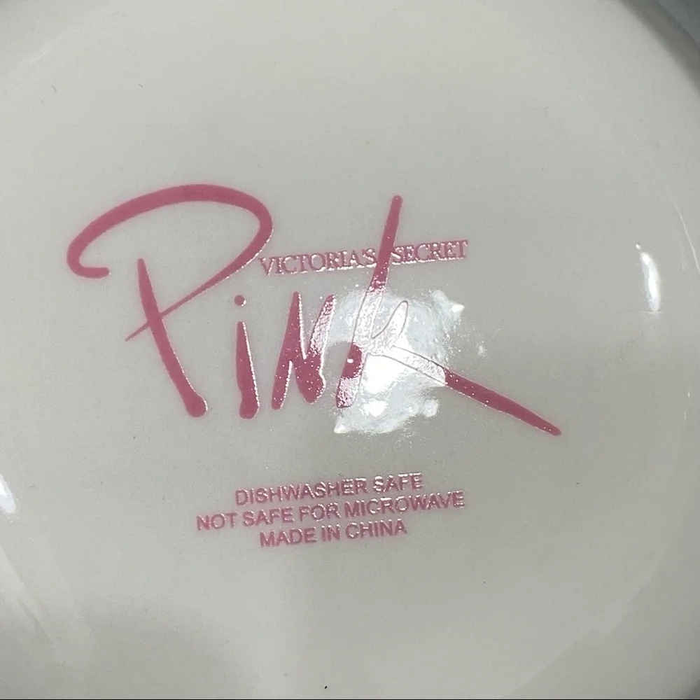 Victoria’s Secret PINK ceramic dog bowl rare vintage